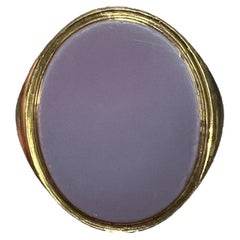 Antico anello con firma in sardonica in oro giallo 18k Circa 1910