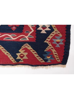 Antique Sarkoy Kilim Rug, Western Anatolian Turkish Carpet, Balkan Style Unique