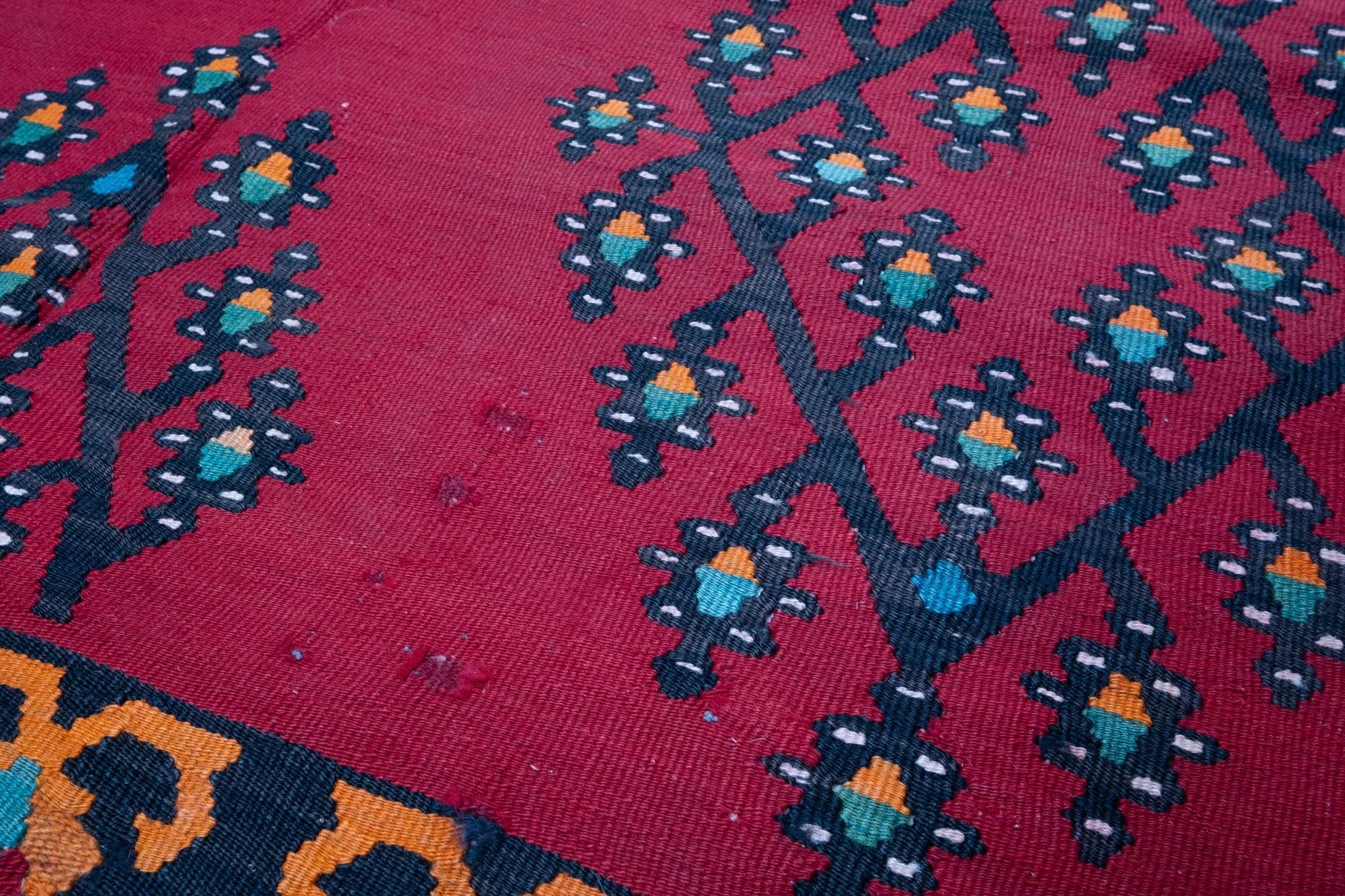 Alfombra Kilim Sarkoy Antigua, Alfombra Turca de Anatolia Occidental, Estilo Balcánico Único Turco en venta