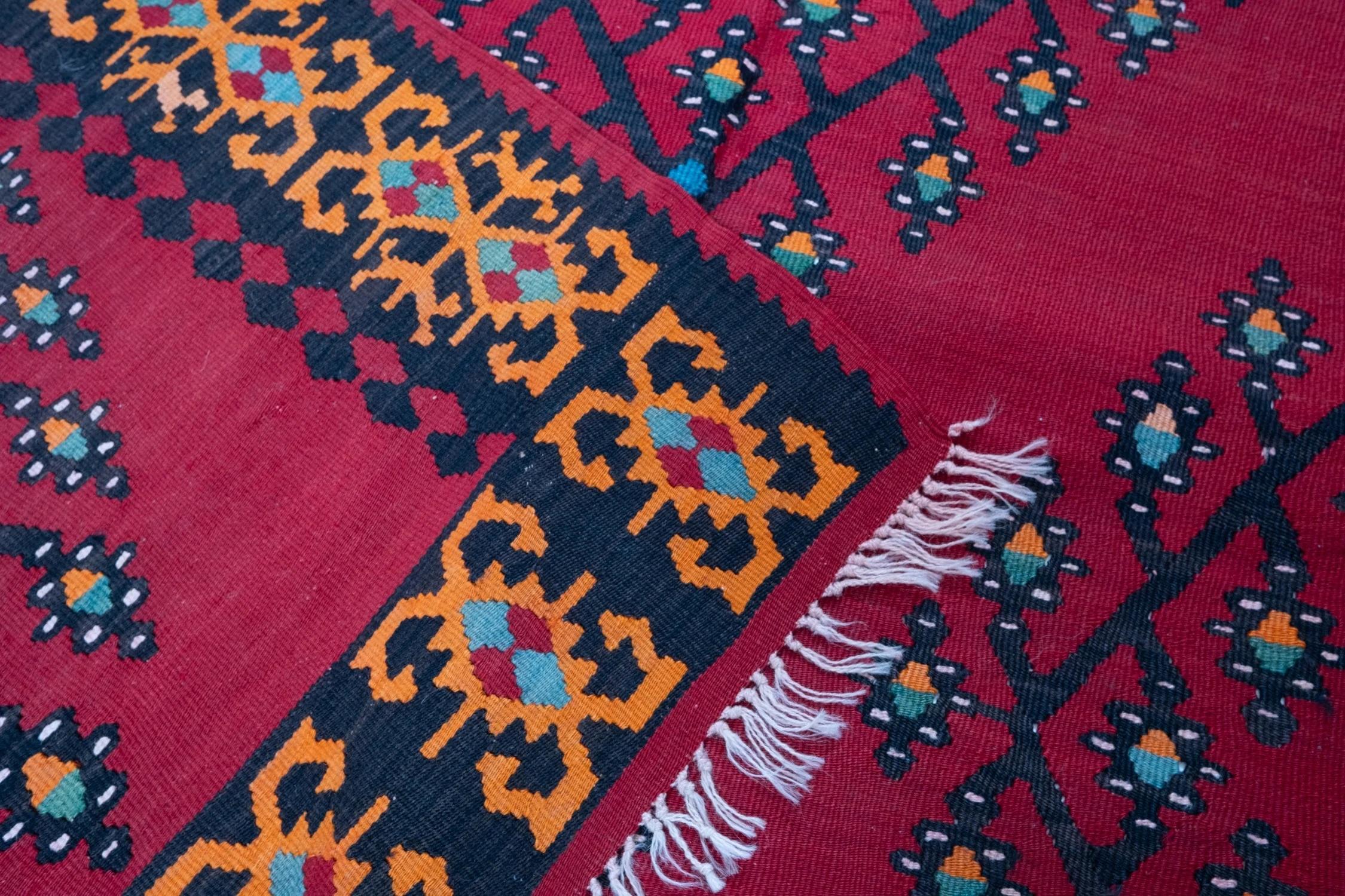 Alfombra Kilim Sarkoy Antigua, Alfombra Turca de Anatolia Occidental, Estilo Balcánico Único Tejido a mano en venta