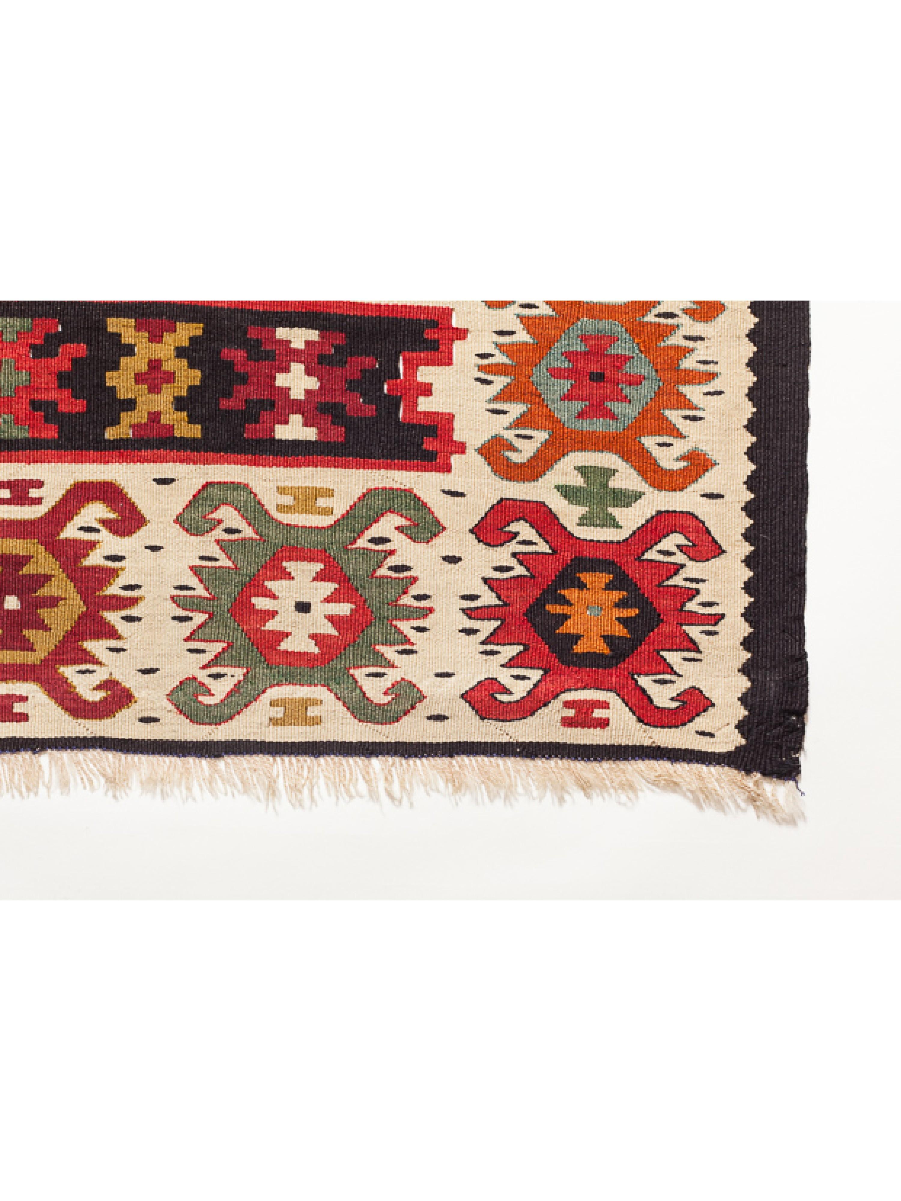 Antiker Sarkoy-Kilim-Teppich, westanatolischer türkischer Sharkoy-Teppich, Balkan-Stil (Pflanzlich gefärbt) im Angebot