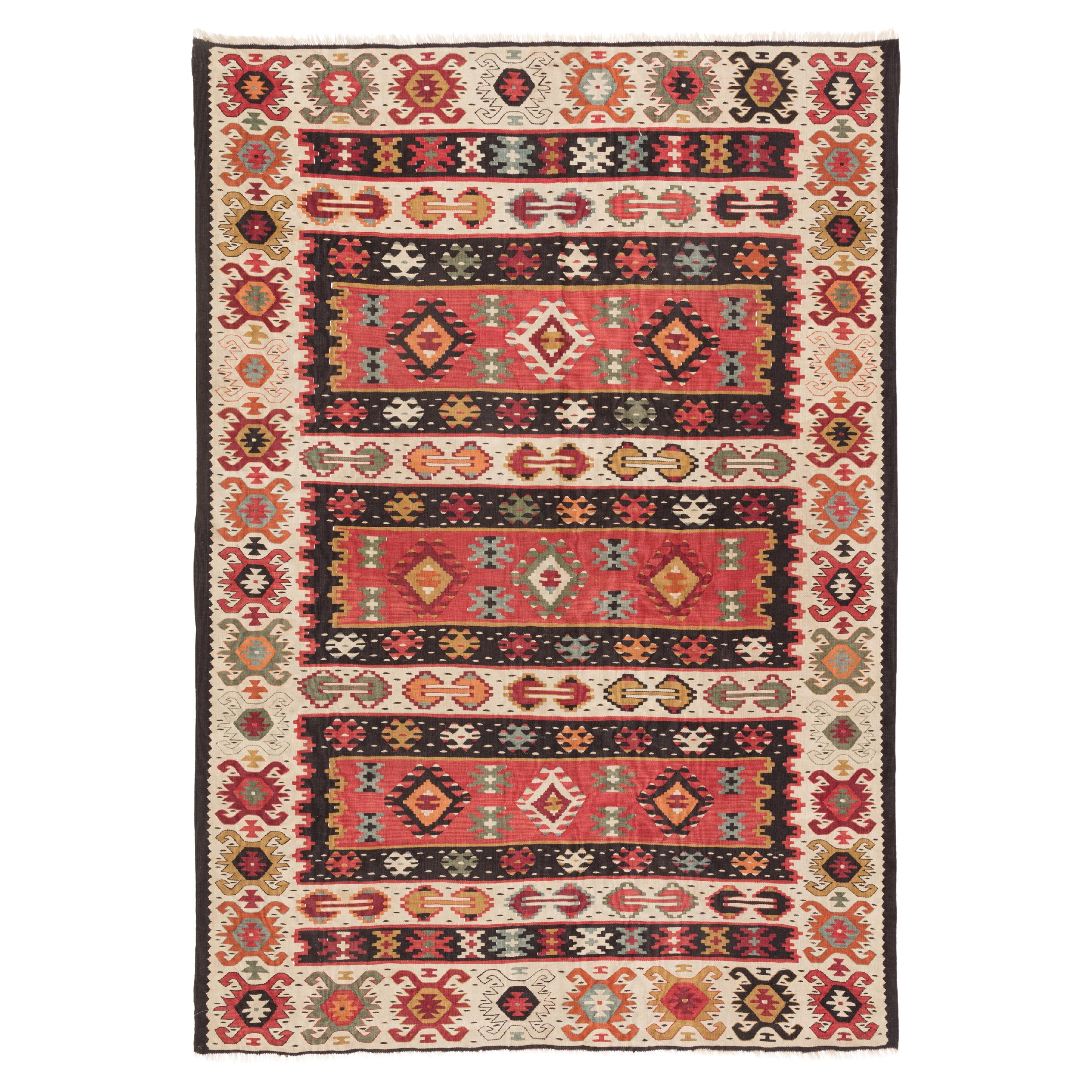 Antiker Sarkoy-Kilim-Teppich, westanatolischer türkischer Sharkoy-Teppich, Balkan-Stil im Angebot
