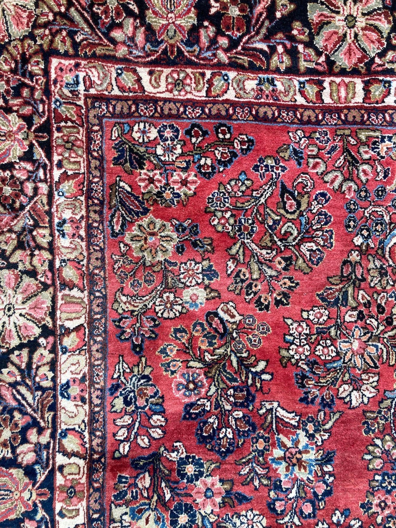 Antique Sarouk Carpet 3.07m x 2.45m For Sale 7