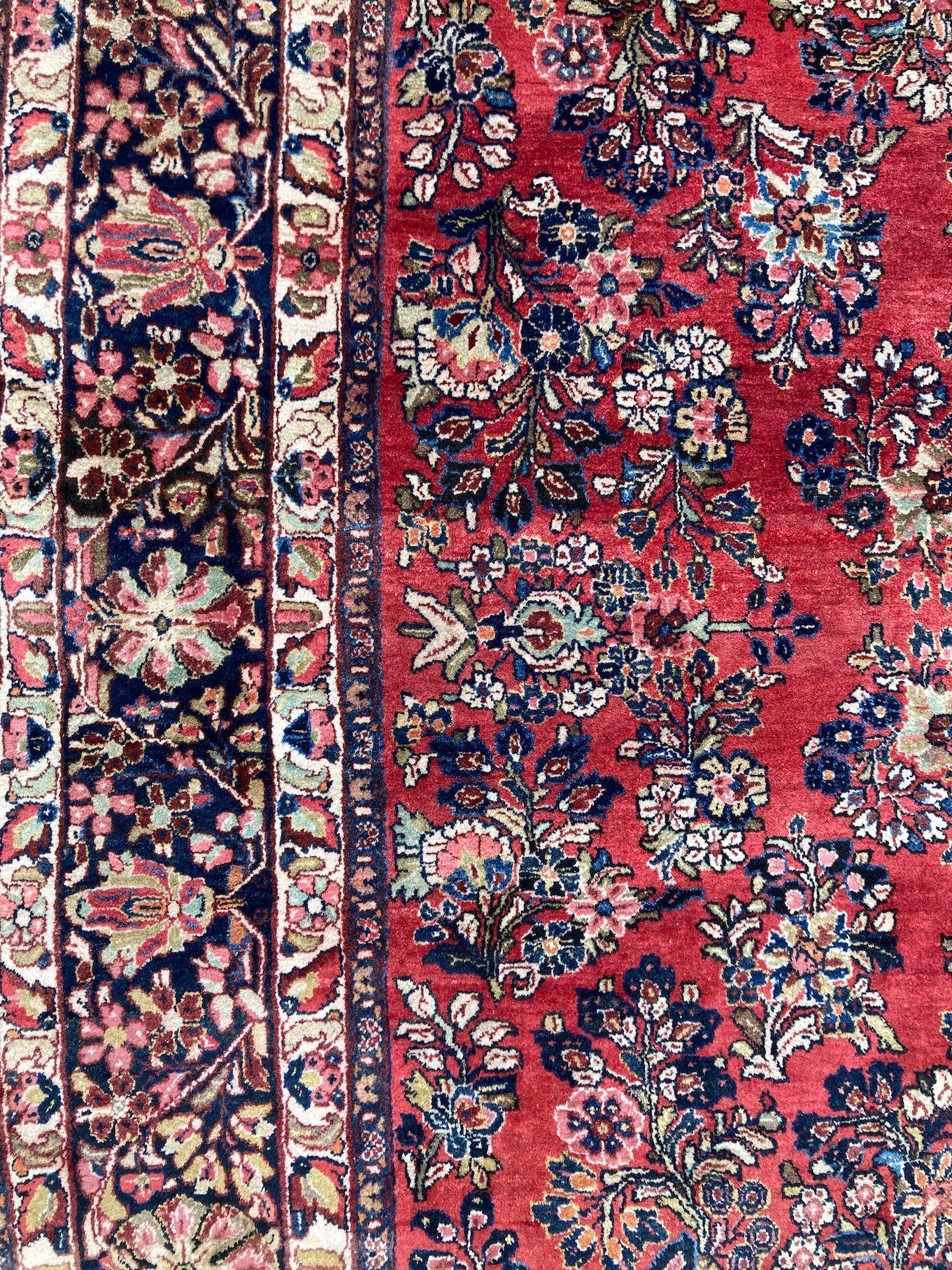 Antique Sarouk Carpet 3.07m x 2.45m For Sale 8