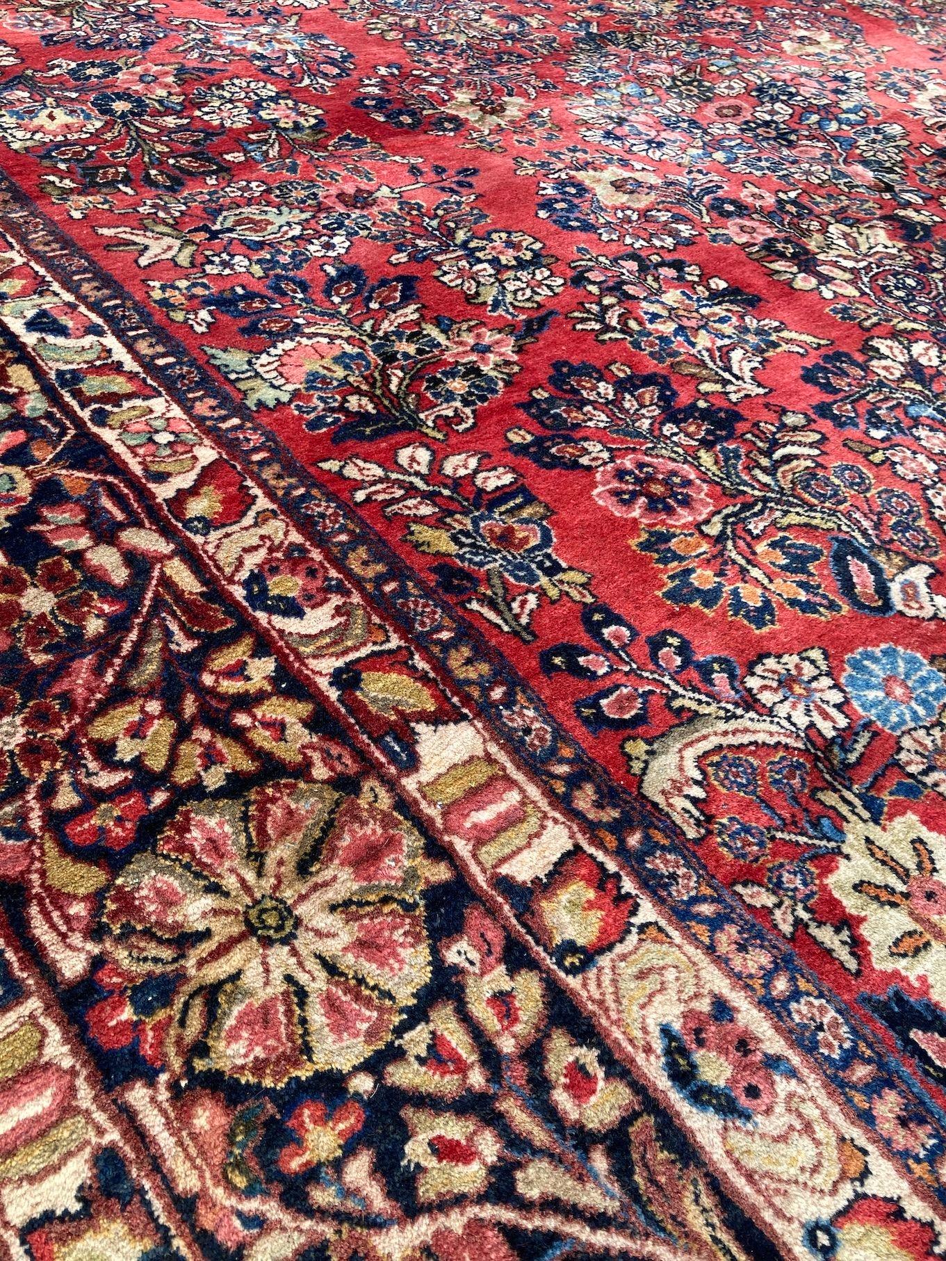 Antique Sarouk Carpet 3.07m x 2.45m For Sale 10