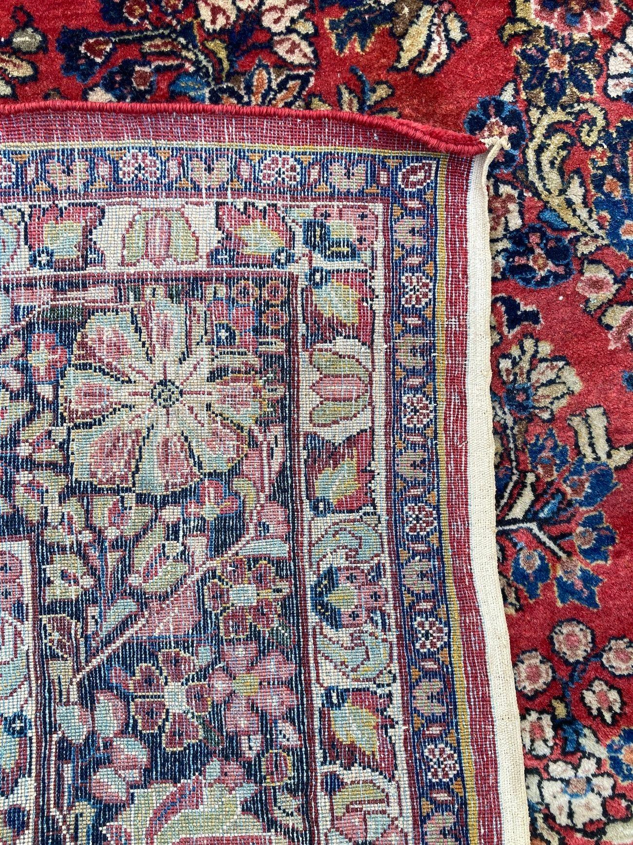 Antique Sarouk Carpet 3.07m x 2.45m For Sale 13