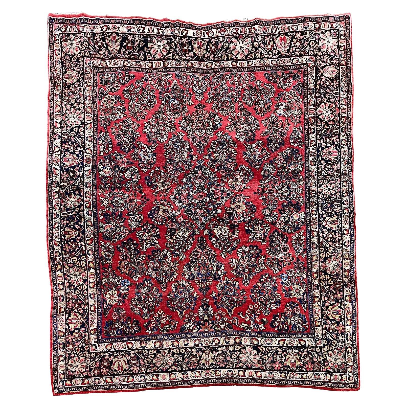 Tappeto Sarouk antico 3,07 m x 2,45 m in vendita