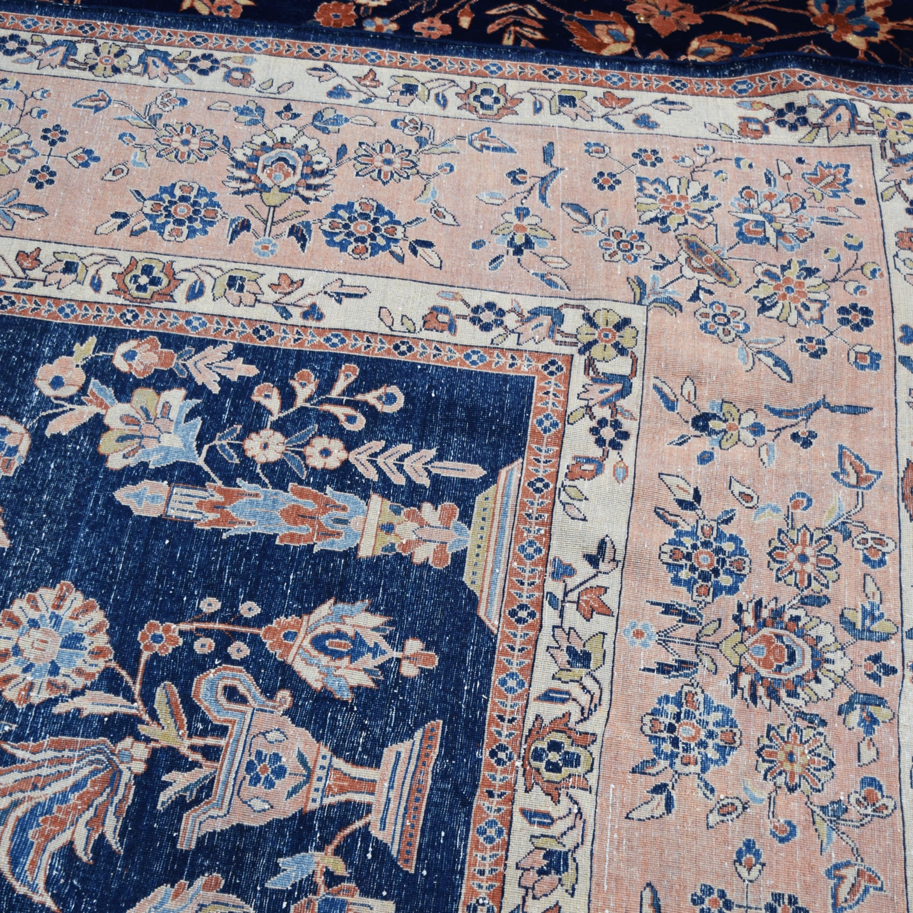 Antiker Sarouk-Teppich - Circa 1900 Persischer Sarouk-Teppich, Vintage-Teppich, Wollteppich im Angebot 1
