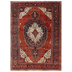Nazmiyal Collection Antique Sarouk Farahan Persian Rug. 9 ft 2 in x 12 ft 2 in 