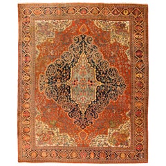 Antique Sarouk Farahan Persian Wool Rug