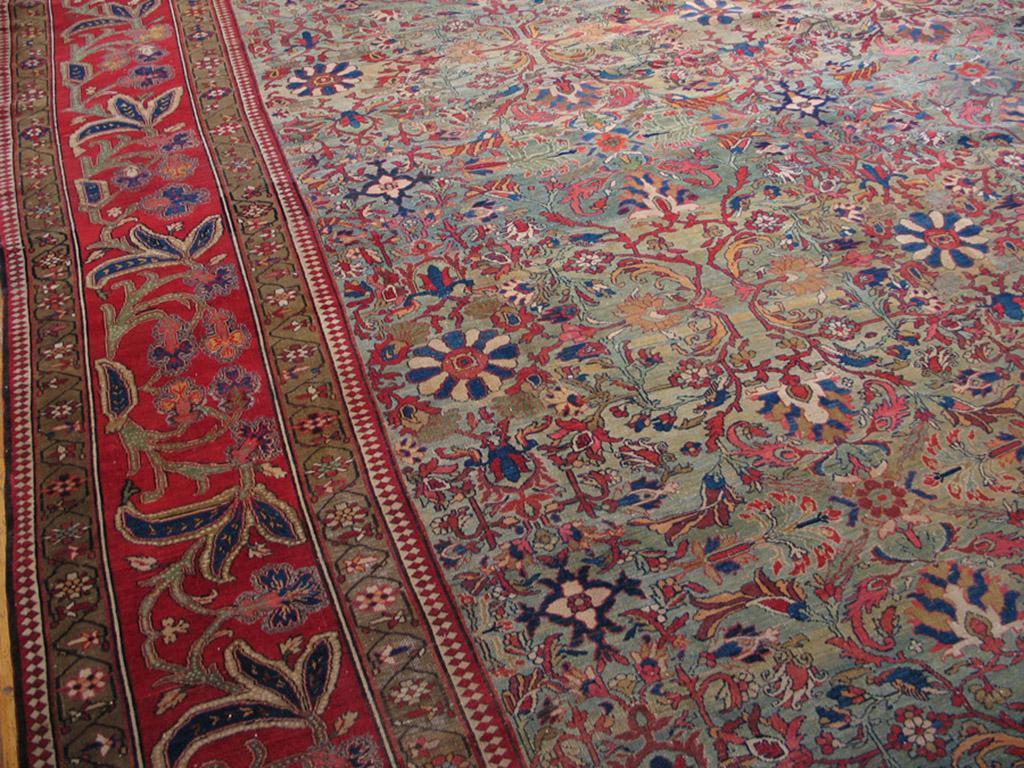 Late 19th Century 19th Century  Persian Sarouk Farahan Carpet ( 12' x 15'9