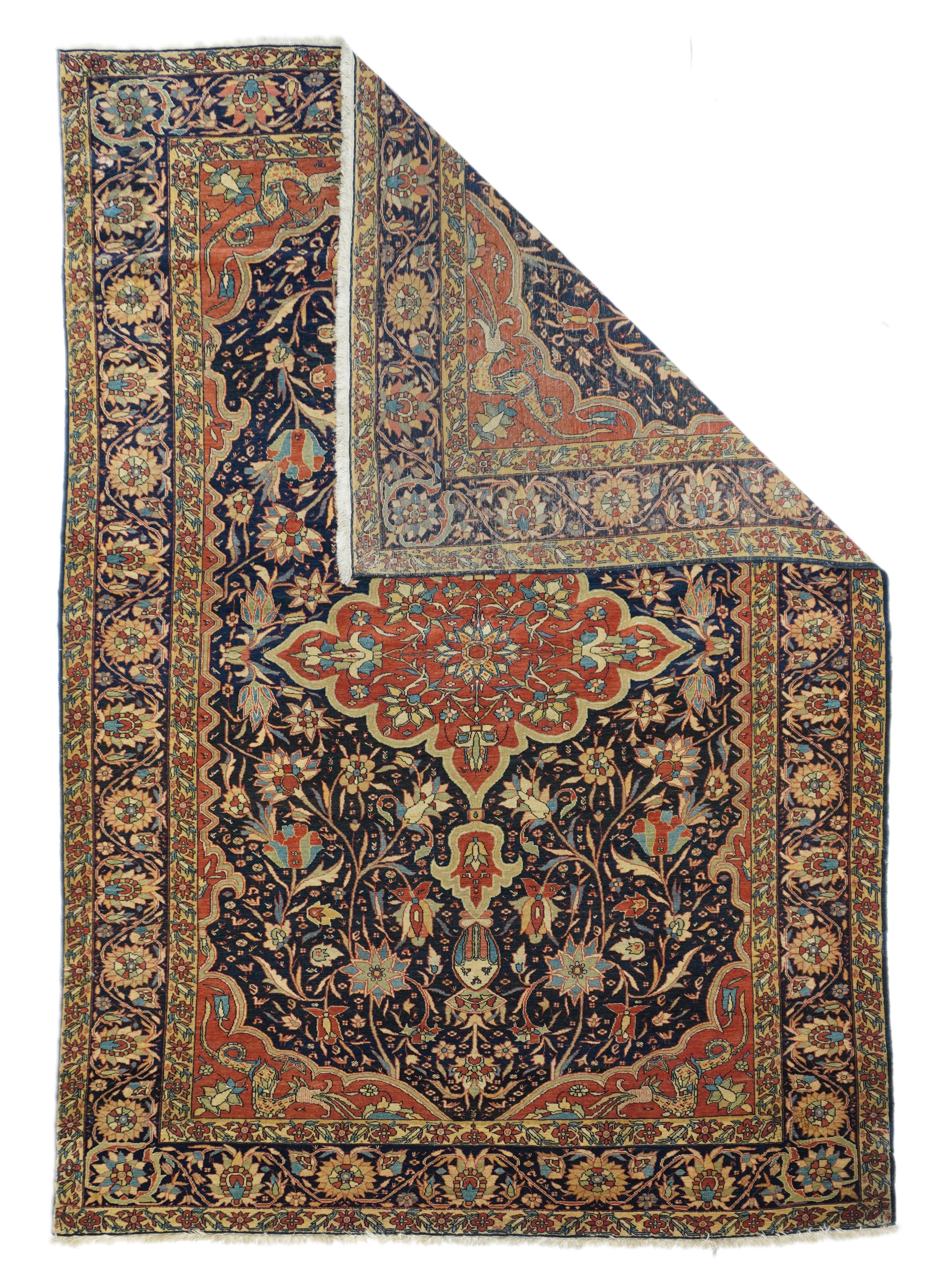 Antiker Sarouk Farahan-Teppich 4'7'' x 6'8'' (Persisch) im Angebot