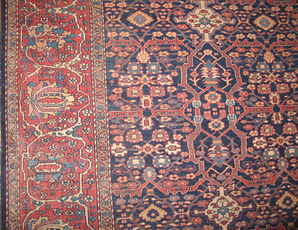 Hand-Knotted Antique Sarouk - Farahan Rug For Sale
