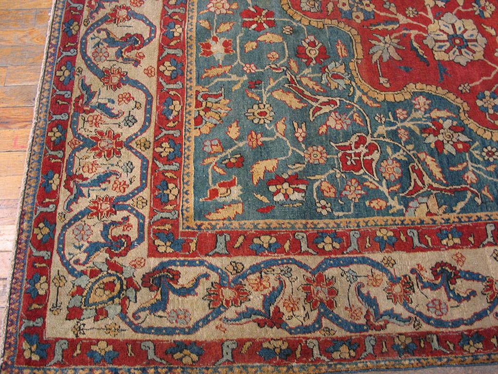 Hand-Knotted 19th Century Persian Sarouk Farahan Carpet ( 7'2
