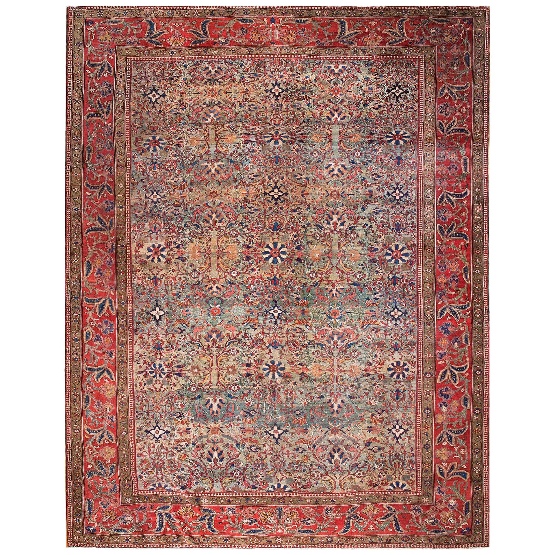 19th Century  Persian Sarouk Farahan Carpet ( 12' x 15'9" - 366 x 480 ) For Sale