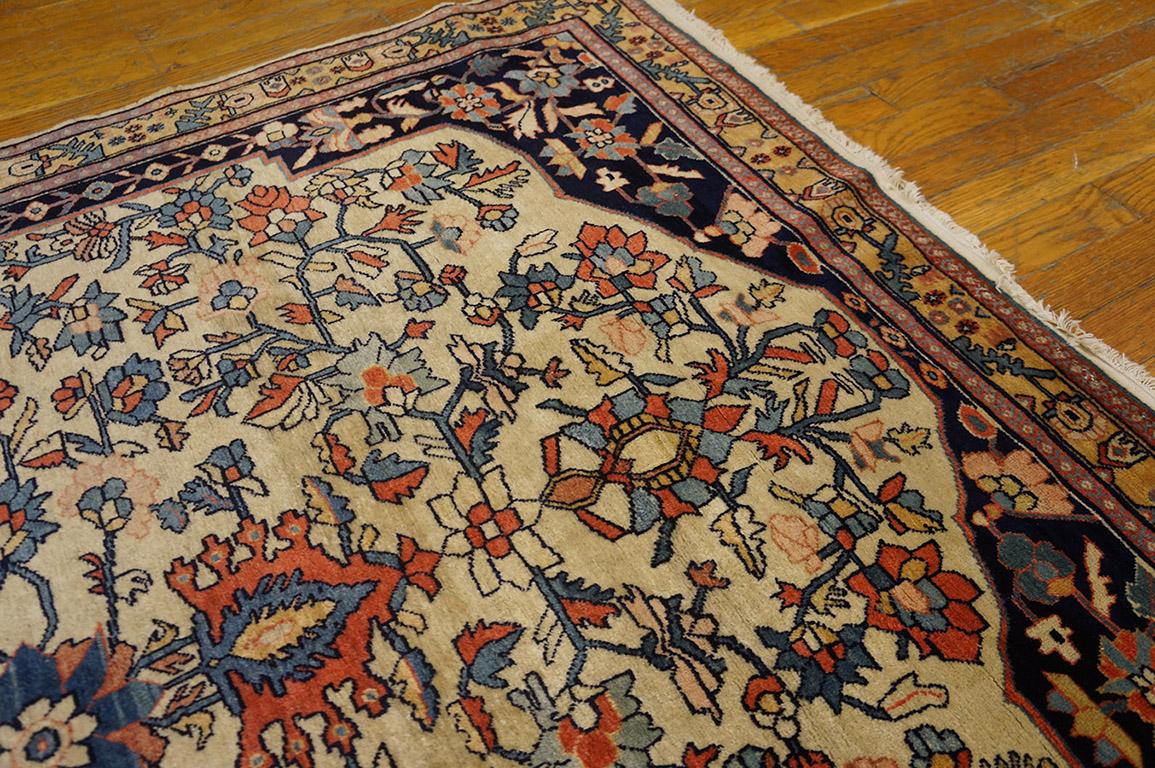 19th Century Persian Sarouk Farahan Carpet ( 4' x 4'10