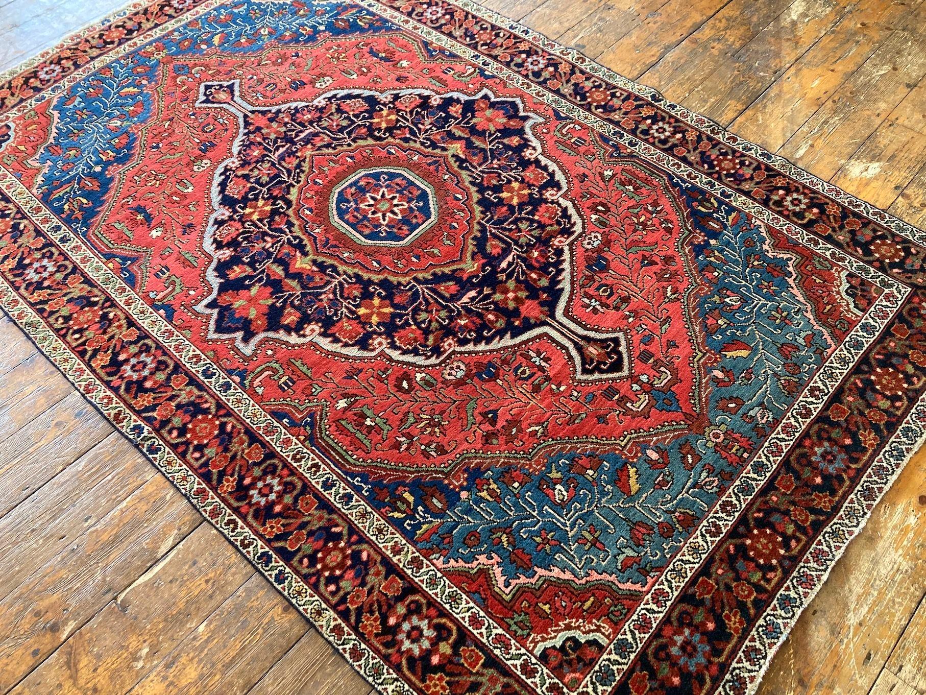 Early 20th Century Antique Sarouk Ferahan Rug 2.20m X 1.42m For Sale
