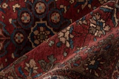 Antique Sarouk in Rusted Red and Aesthetic Fades Throughout