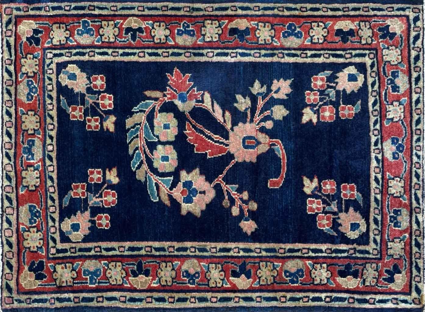 Sarouk Farahan Antique  Sarouk Mohajeran Oriental Rug, c-1910 For Sale
