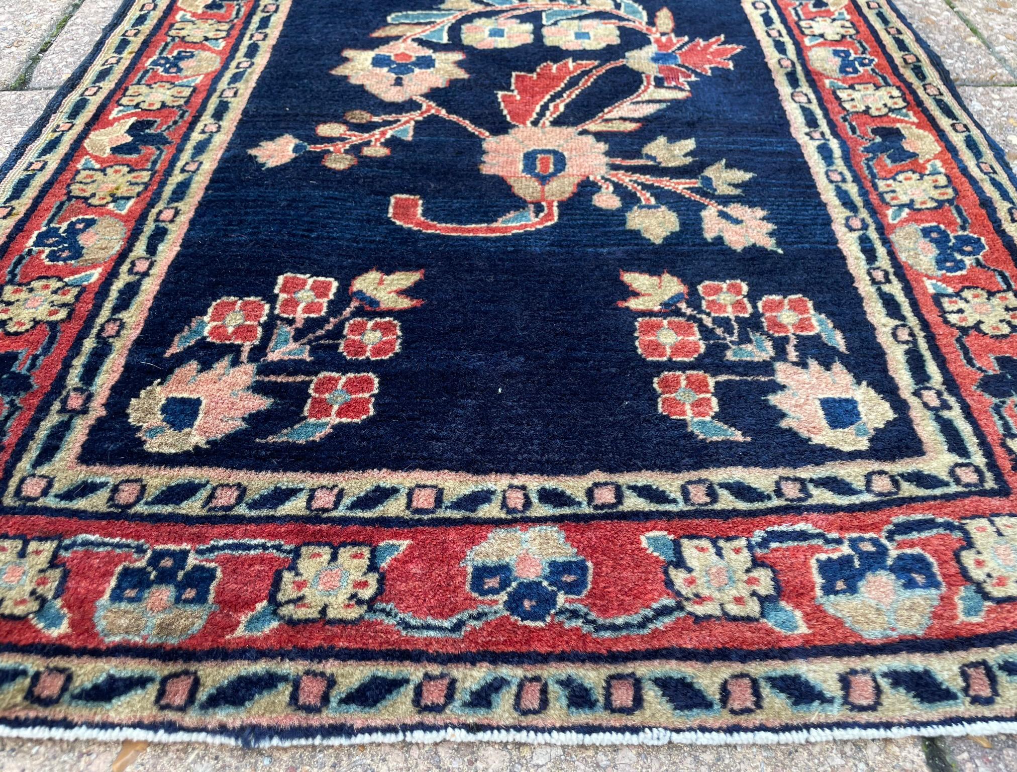 Antique  Sarouk Mohajeran Oriental Rug, c-1910 For Sale 1