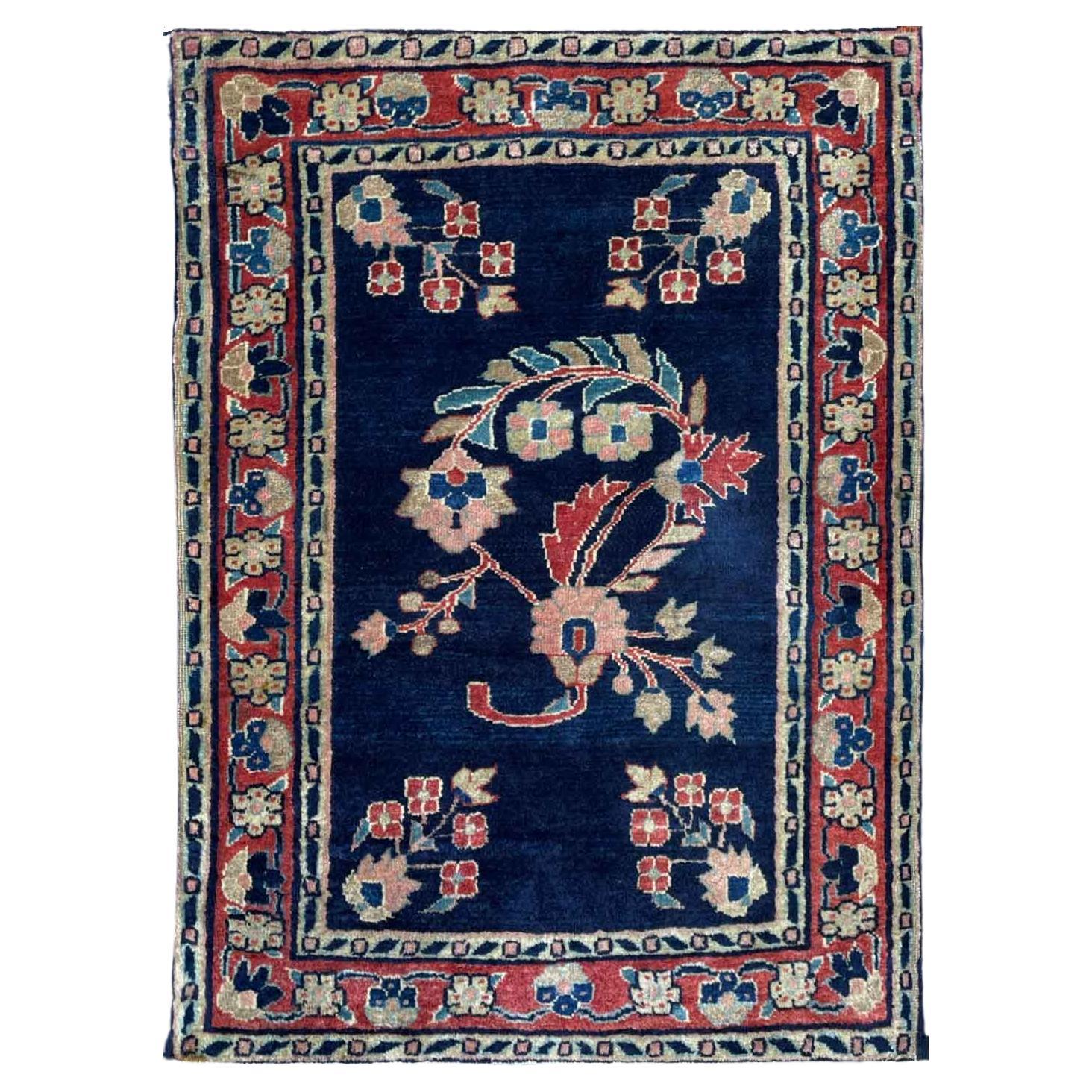 Antique  Sarouk Mohajeran Oriental Rug, c-1910 For Sale