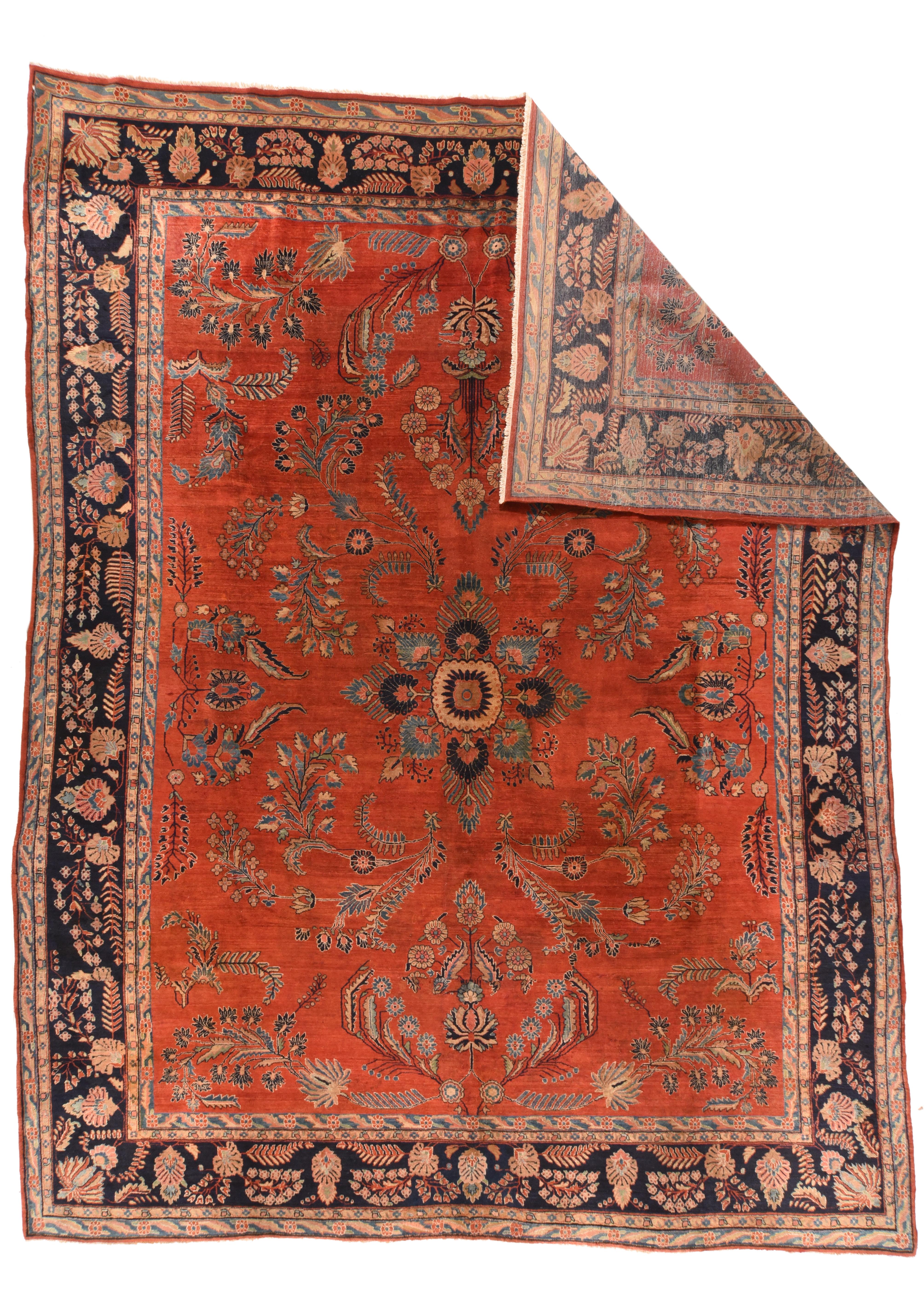 Perse Ancien tapis Mohajeran 10'8'' x 12'10'' en vente