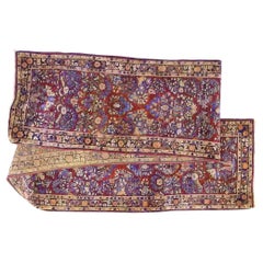Tapis long en laine Sarouk Oriental Antique Runner,  Vers 1930
