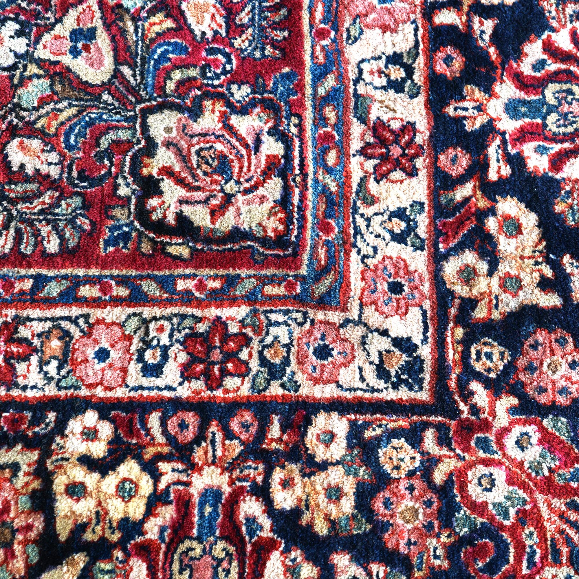 Antique Sarouk Oriental Wool Carpet  9’ X 12’ C1930 For Sale 6