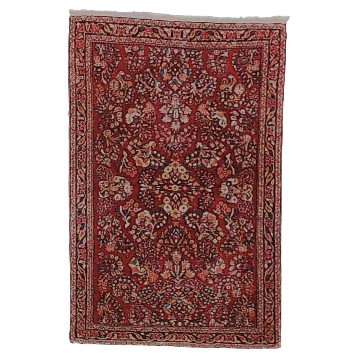 Antique Turkish Wool Oriental Rug Mat Circa 1920 For Sale at 1stDibs