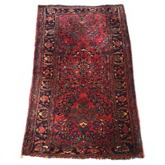 Antique Sarouk Oriental Wool Rug Circa 1930