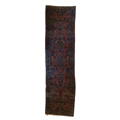 Antique Sarouk Persian Oriental 3' x 10' Wool Rug Runner C1930