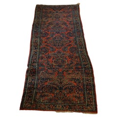 Antique Sarouk Persian Oriental 3' x 10' Wool Rug Runner C1930