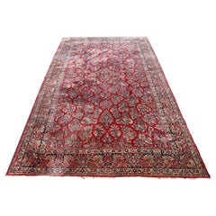 Antique Sarouk Persian Oriental Palace Sized Wool Carpet C1930