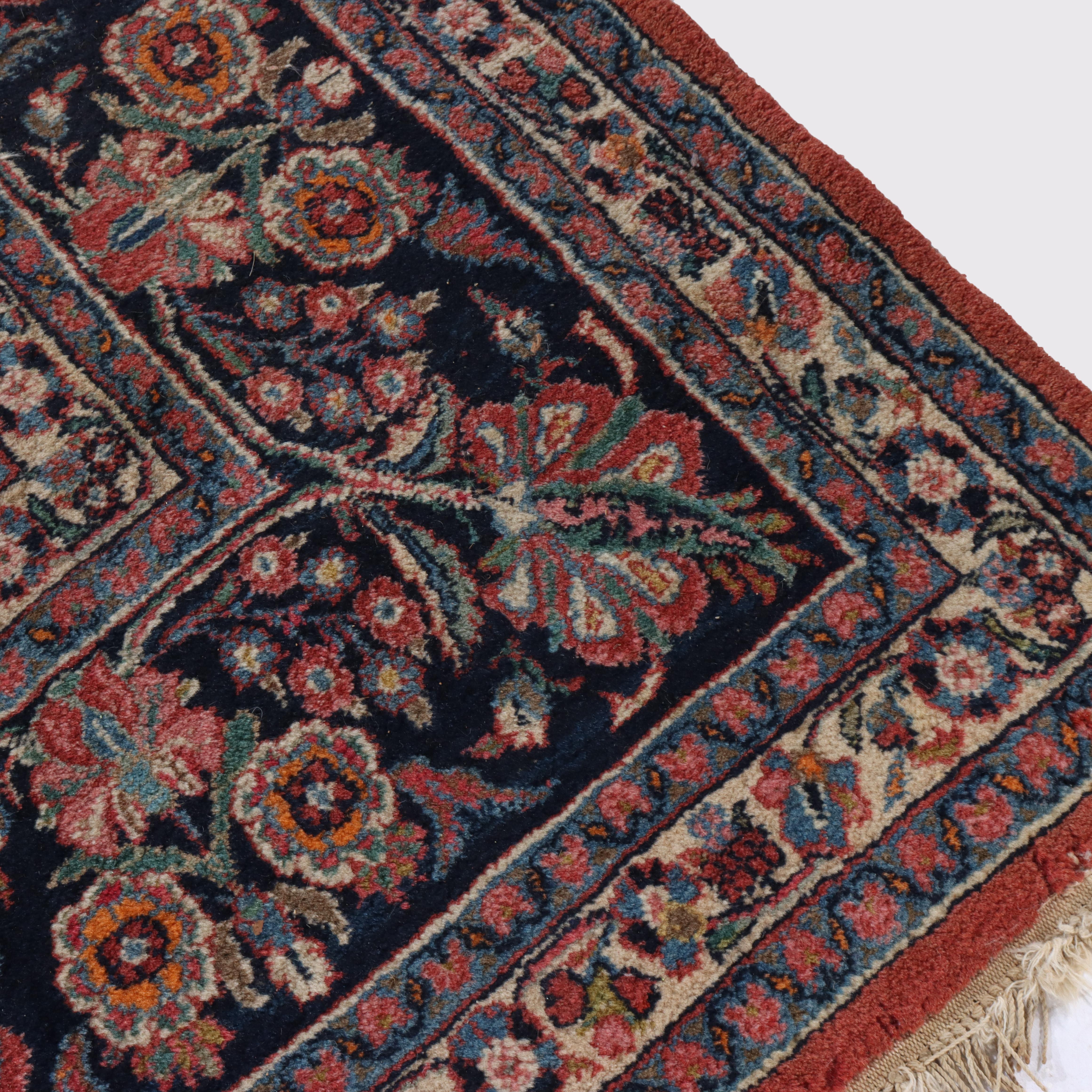 Antike Sarouk Persisch Orientalisch Zimmer Sized Wolle Teppich C1930 im Angebot 6