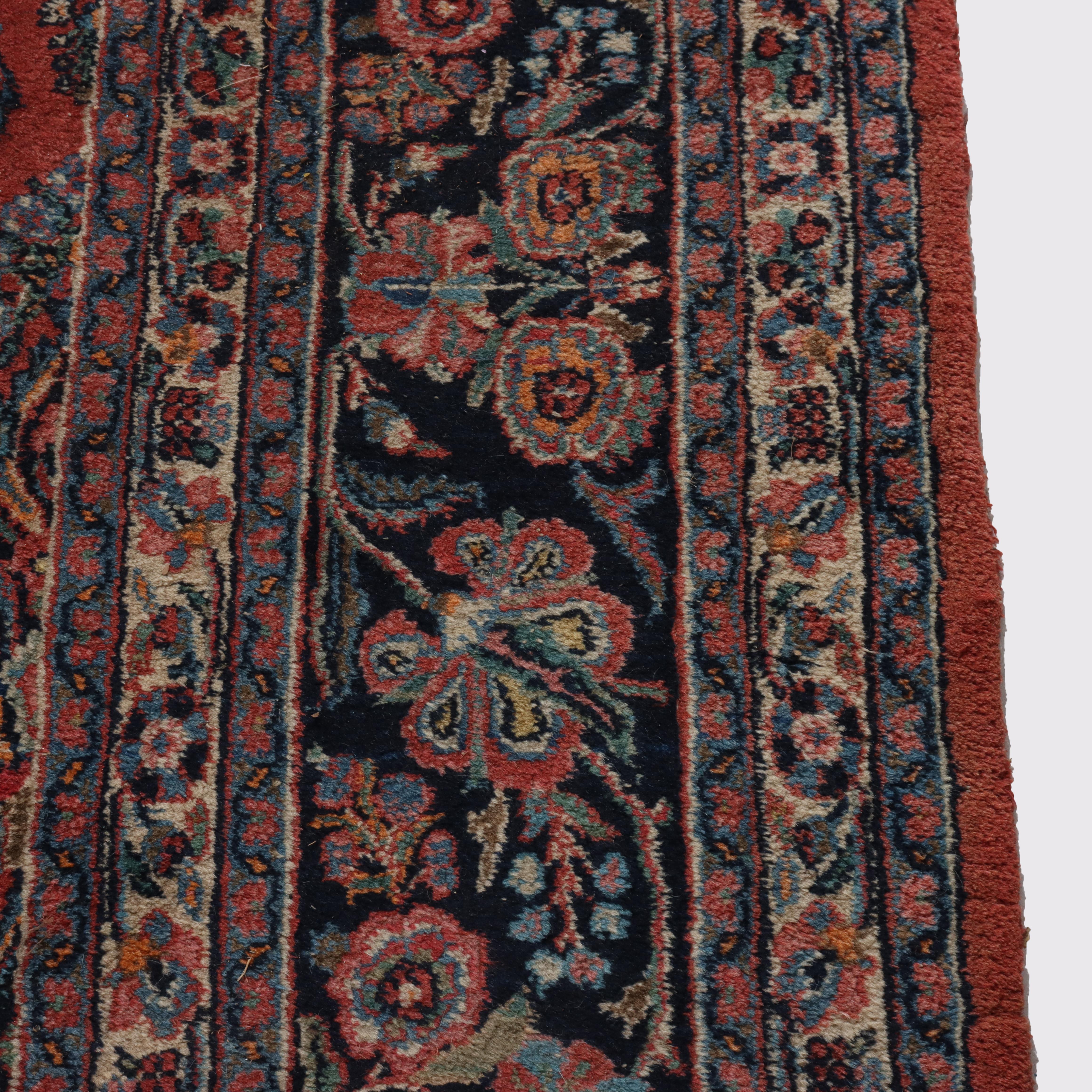 Antike Sarouk Persisch Orientalisch Zimmer Sized Wolle Teppich C1930 im Angebot 7