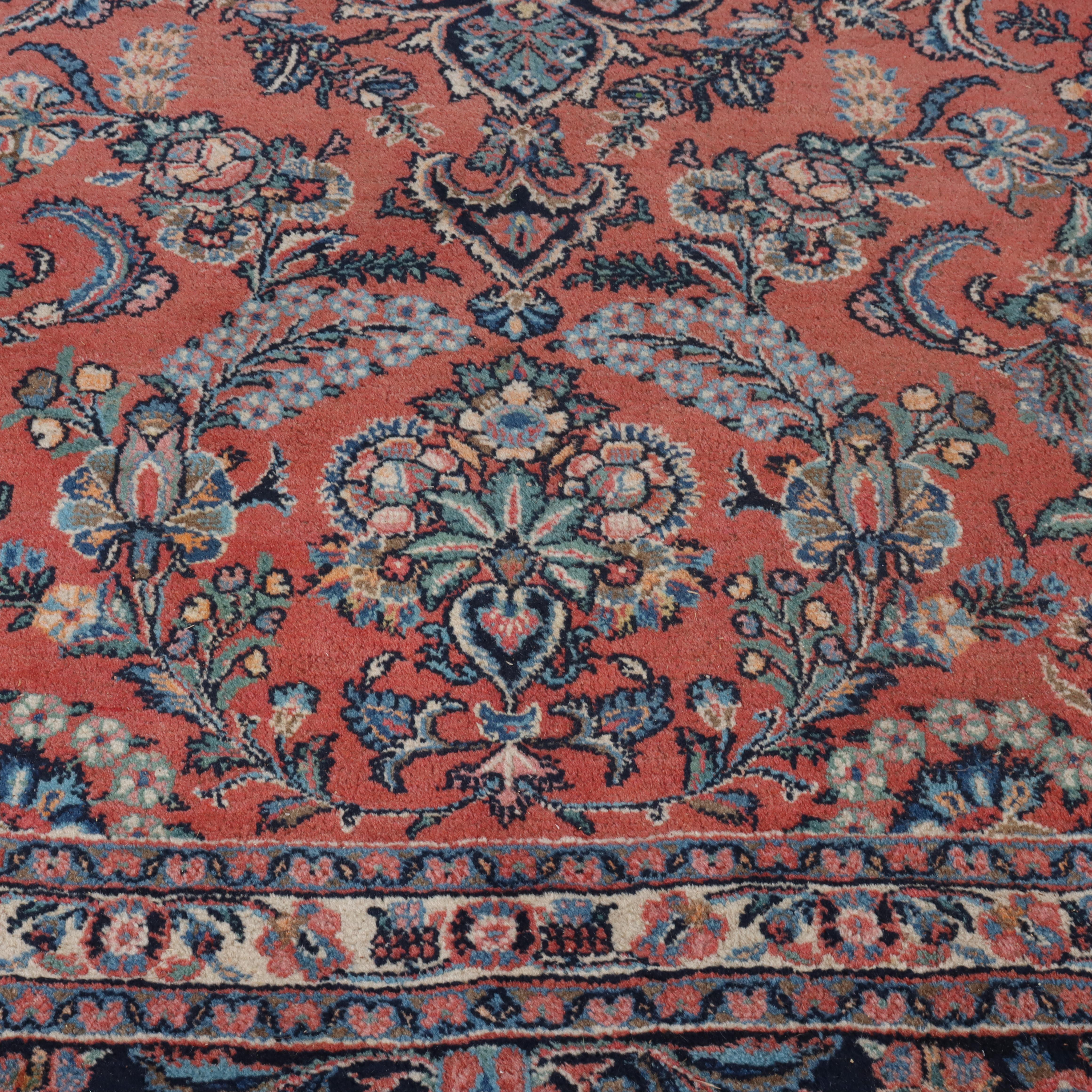 Antike Sarouk Persisch Orientalisch Zimmer Sized Wolle Teppich C1930 im Angebot 9