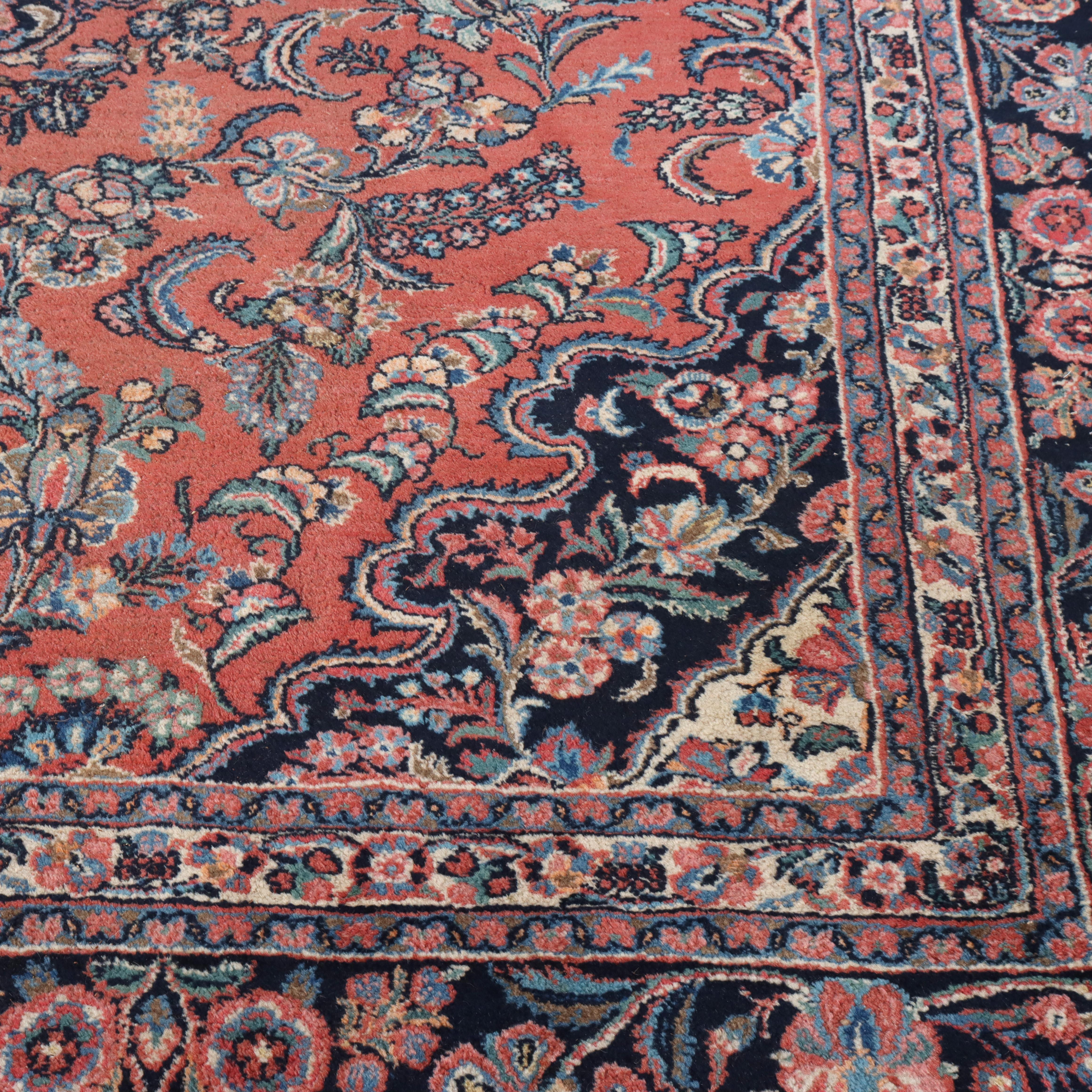 Antike Sarouk Persisch Orientalisch Zimmer Sized Wolle Teppich C1930 im Angebot 2