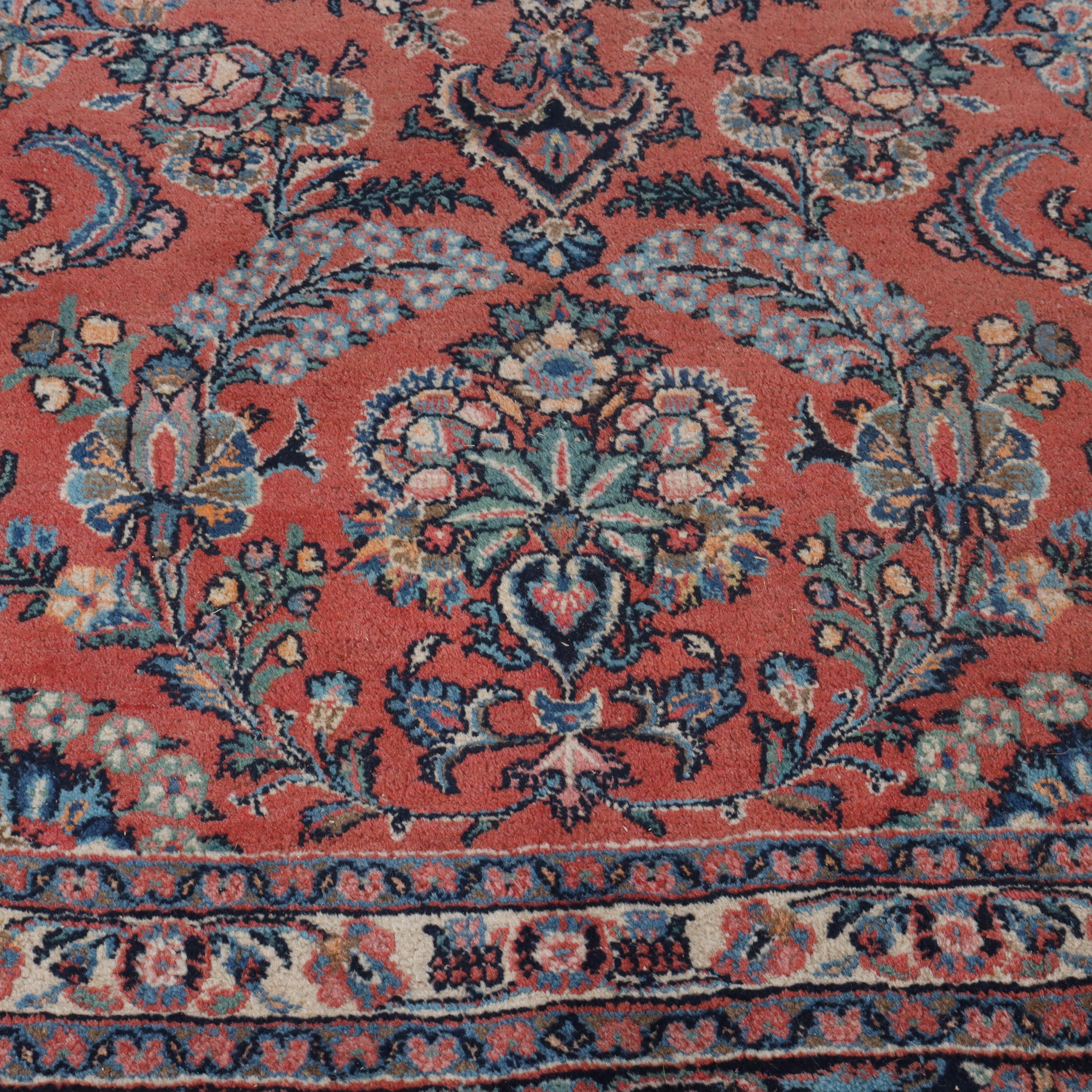 Antike Sarouk Persisch Orientalisch Zimmer Sized Wolle Teppich C1930 im Angebot 4