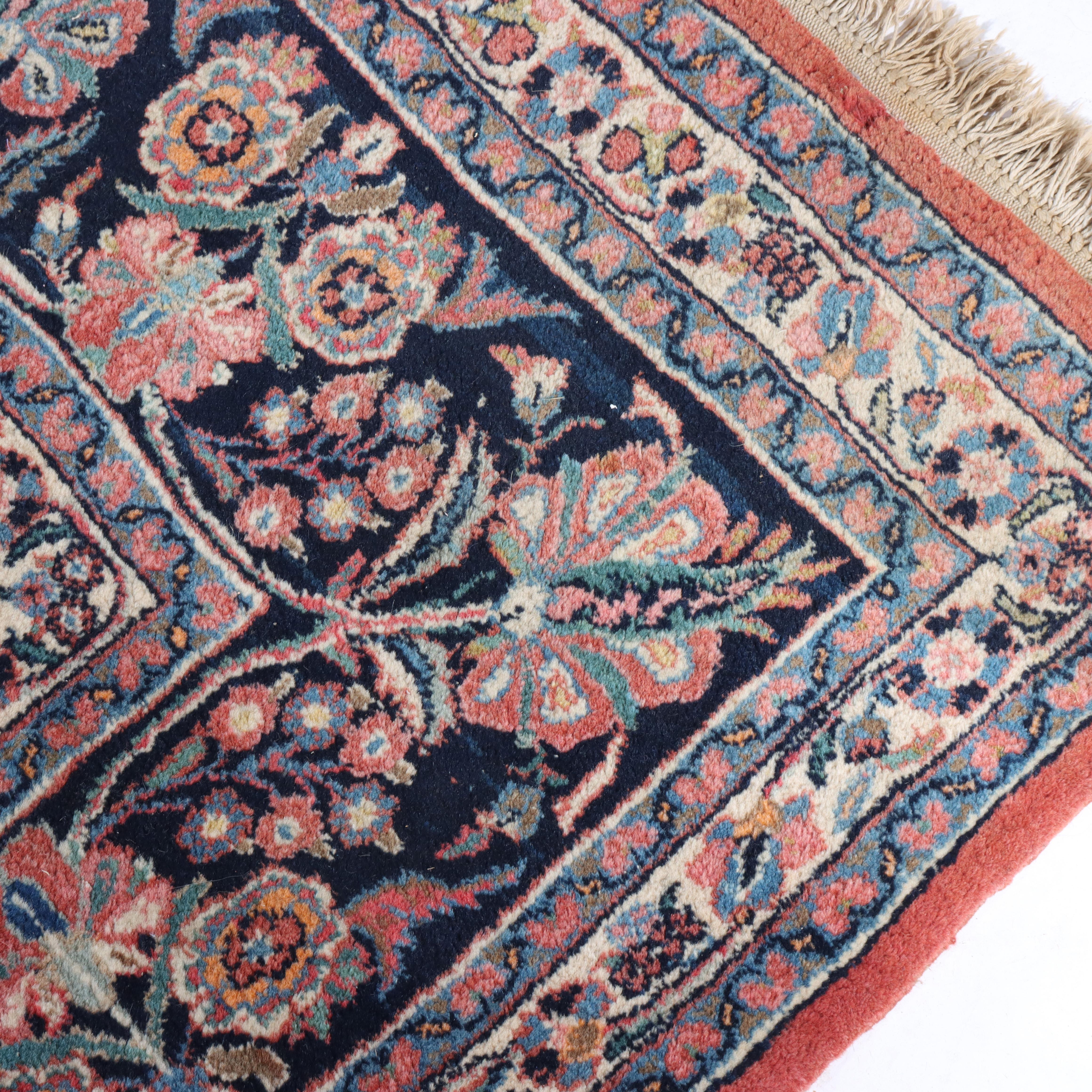 Antike Sarouk Persisch Orientalisch Zimmer Sized Wolle Teppich C1930 im Angebot 5