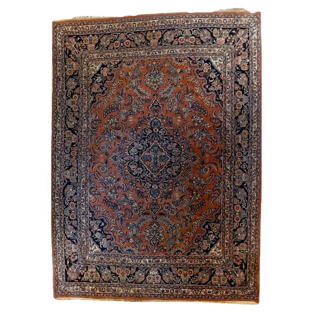 Antike Sarouk Persisch Orientalisch Zimmer Sized Wolle Teppich C1930