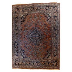 Antike Sarouk Persisch Orientalisch Zimmer Sized Wolle Teppich C1930