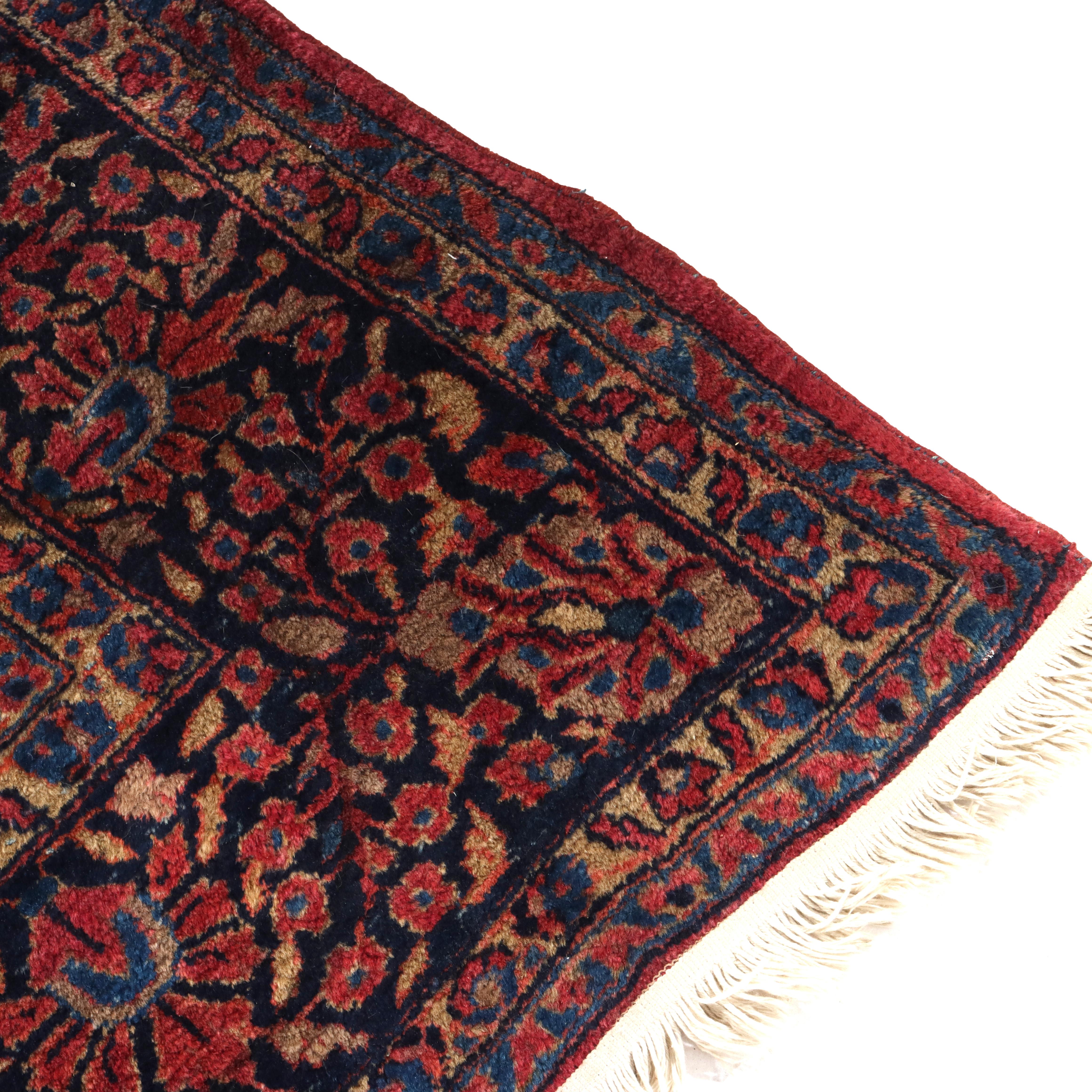 Antiker Sarouk Persisch Orientalischer Wollteppich C1930 im Angebot 6