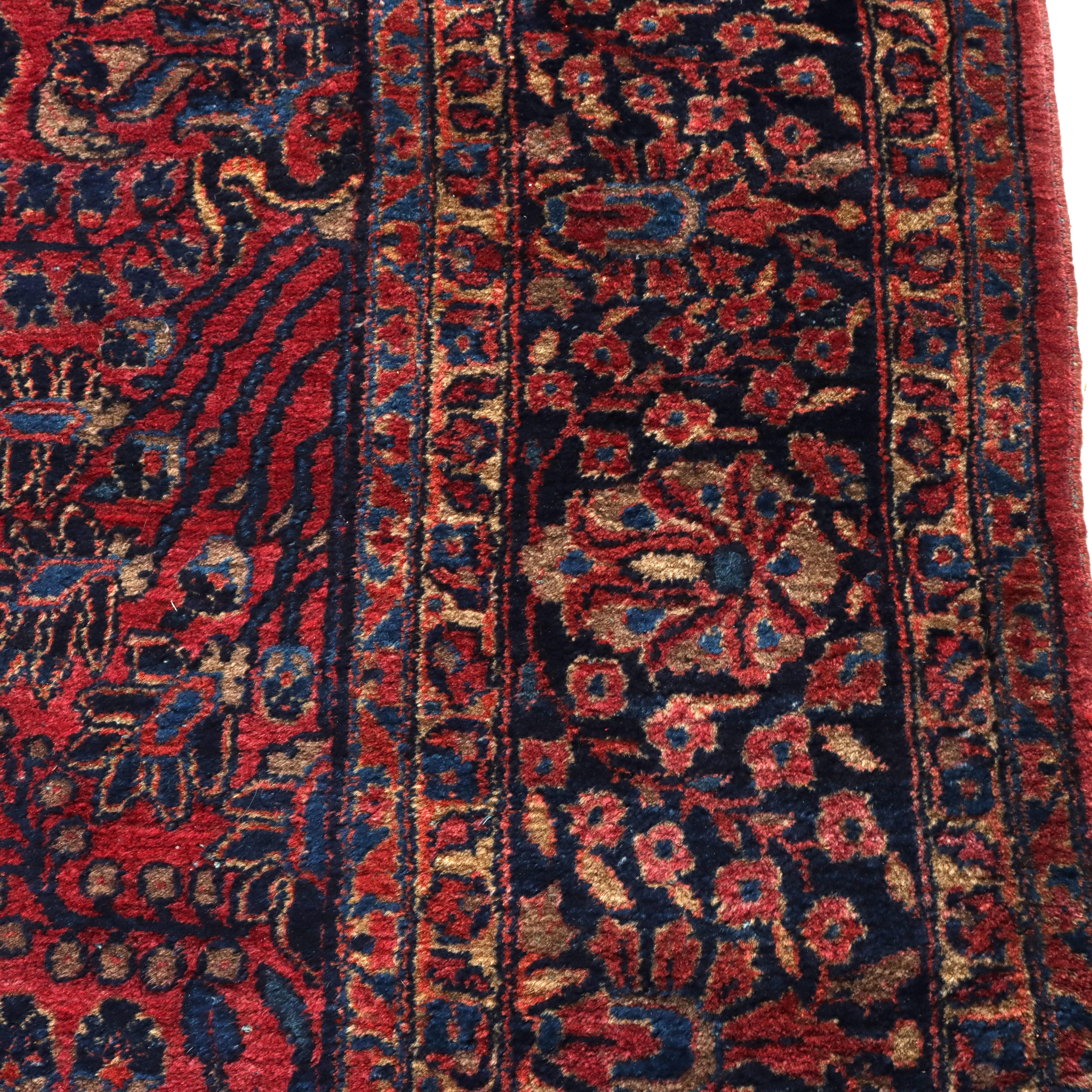 Antiker Sarouk Persisch Orientalischer Wollteppich C1930 im Angebot 7