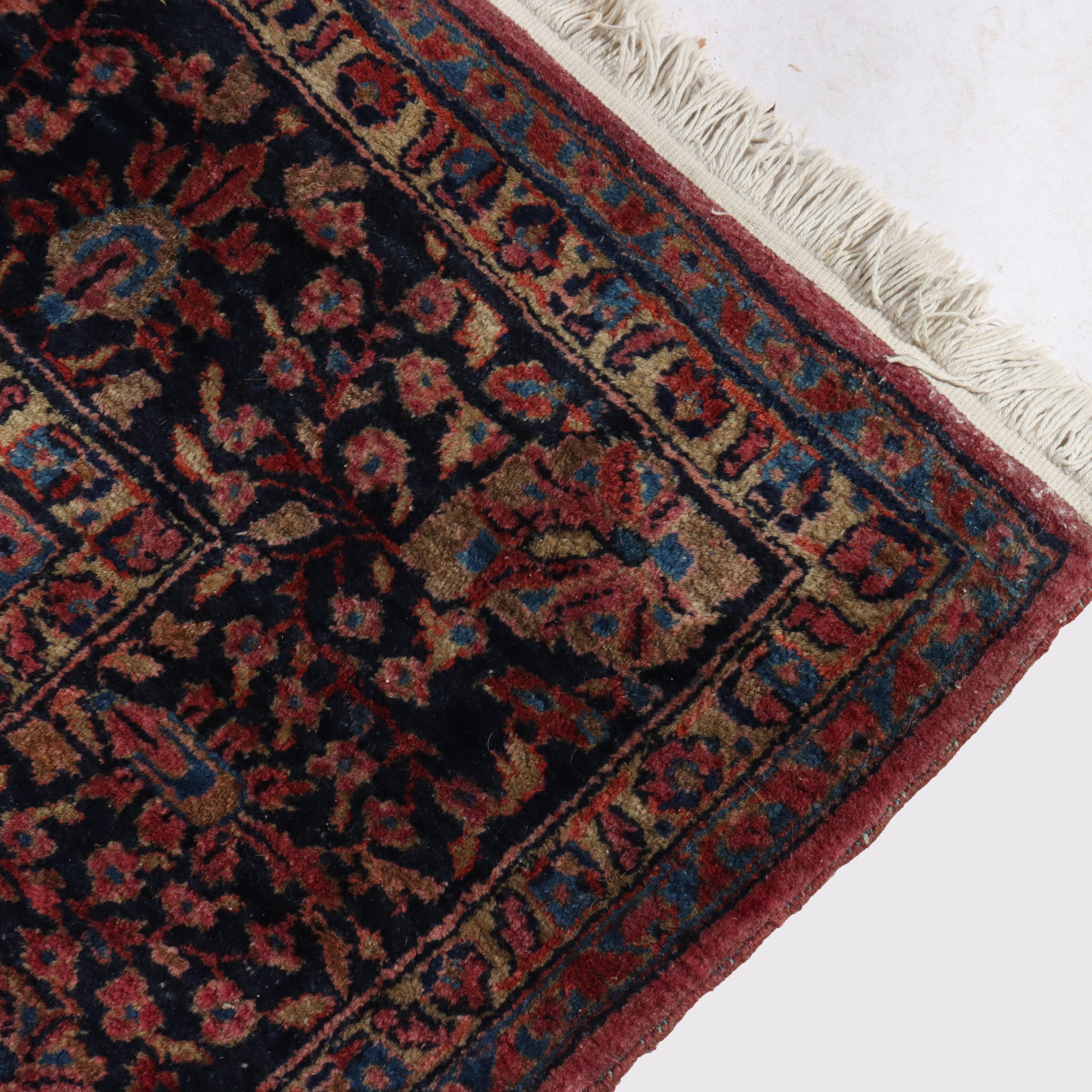 Antiker Sarouk Persisch Orientalischer Wollteppich C1930 im Angebot 8