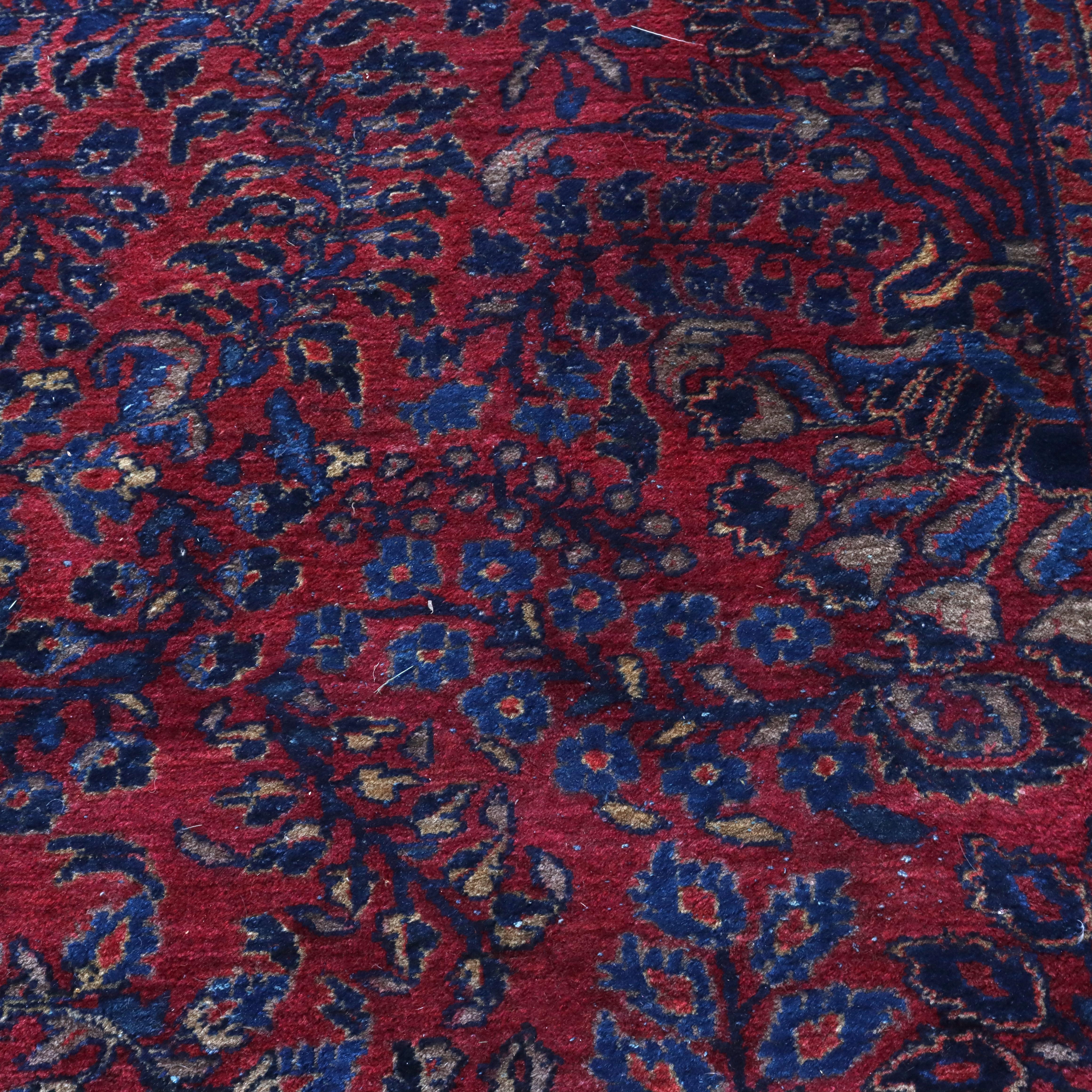 Antiker Sarouk Persisch Orientalischer Wollteppich C1930.
Maße - 138,5 