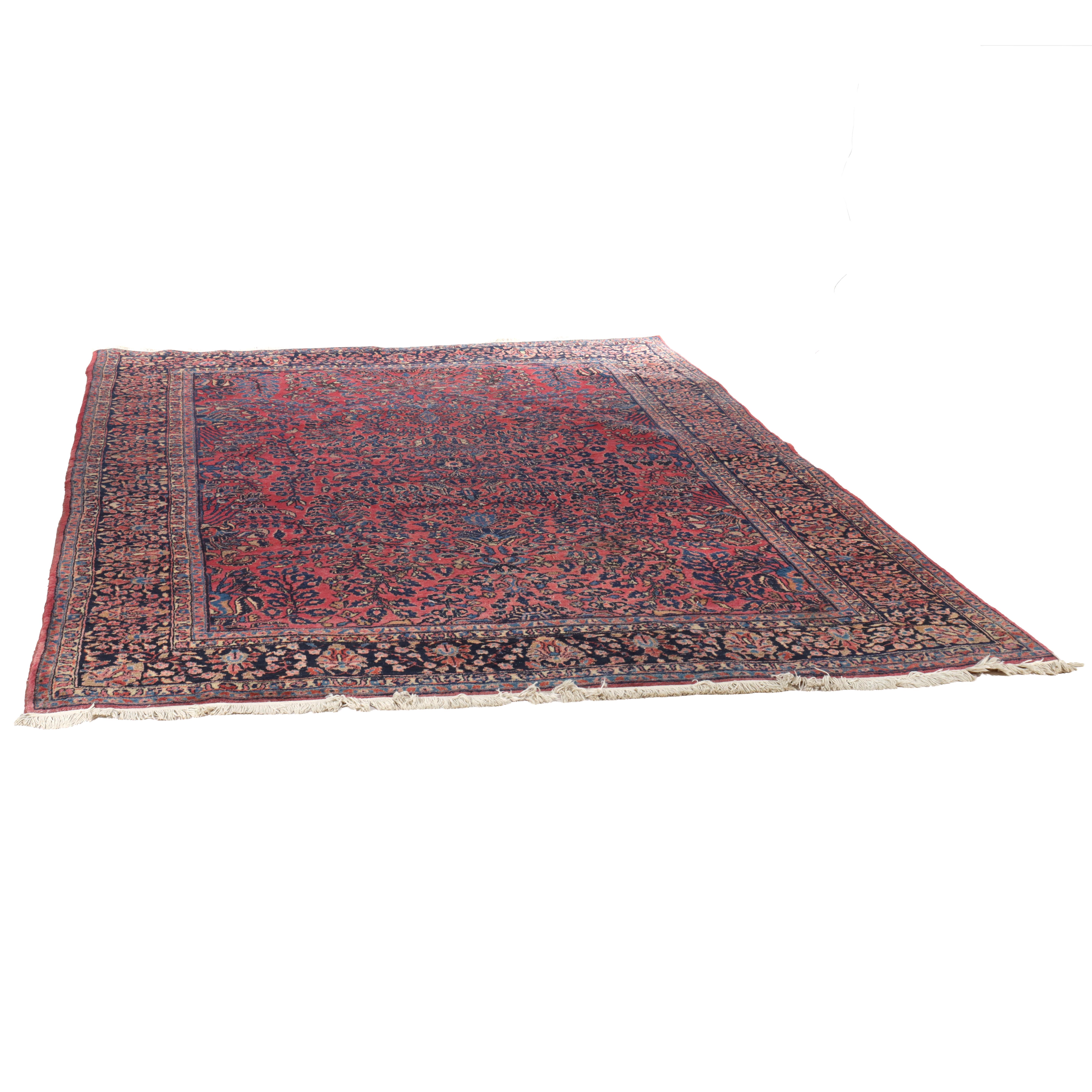 Antiker Sarouk Persisch Orientalischer Wollteppich C1930 im Zustand „Gut“ im Angebot in Big Flats, NY