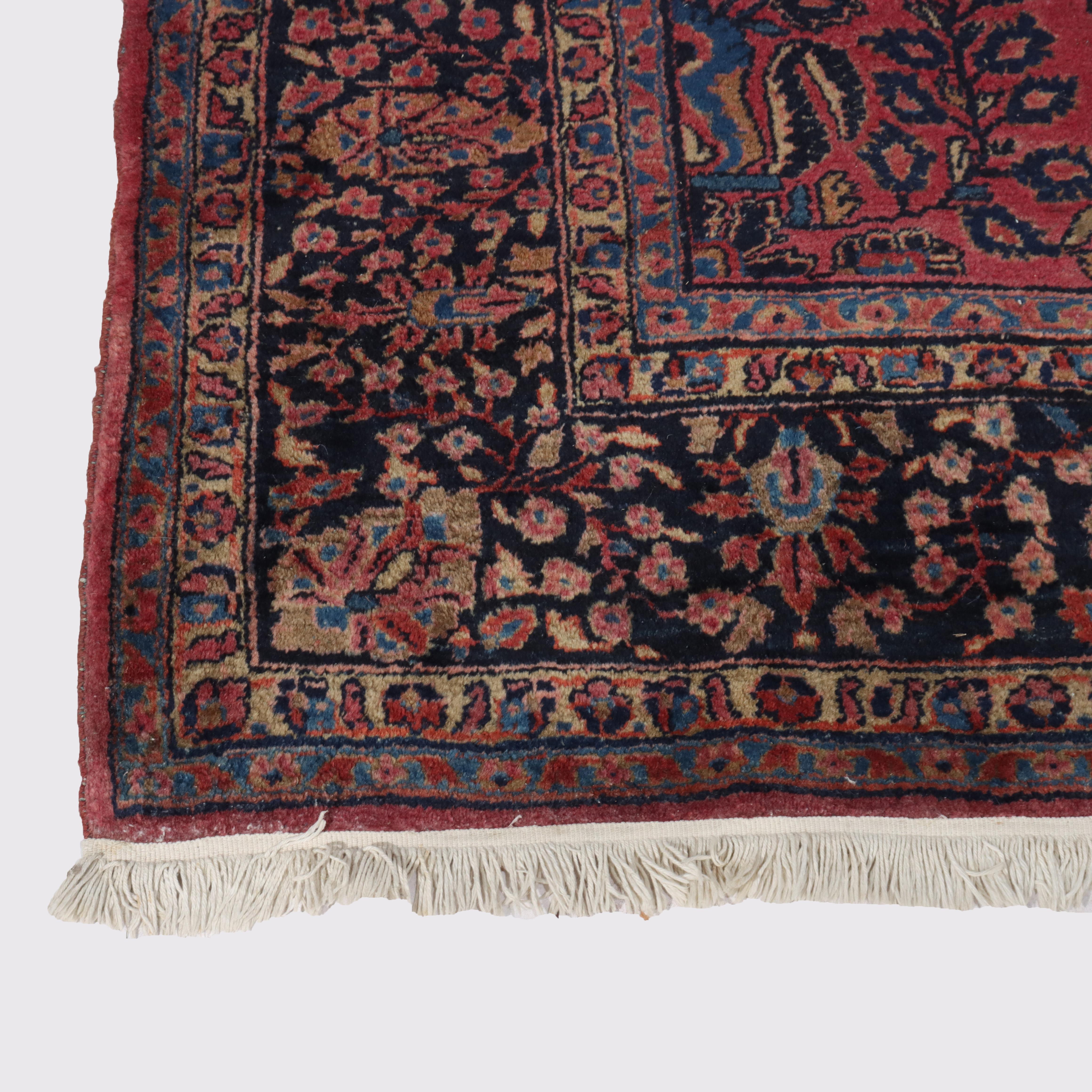 Antiker Sarouk Persisch Orientalischer Wollteppich C1930 (20. Jahrhundert) im Angebot