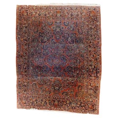 Antico tappeto orientale in lana Sarouk persiano di dimensioni pari a quelle di una stanza C1930