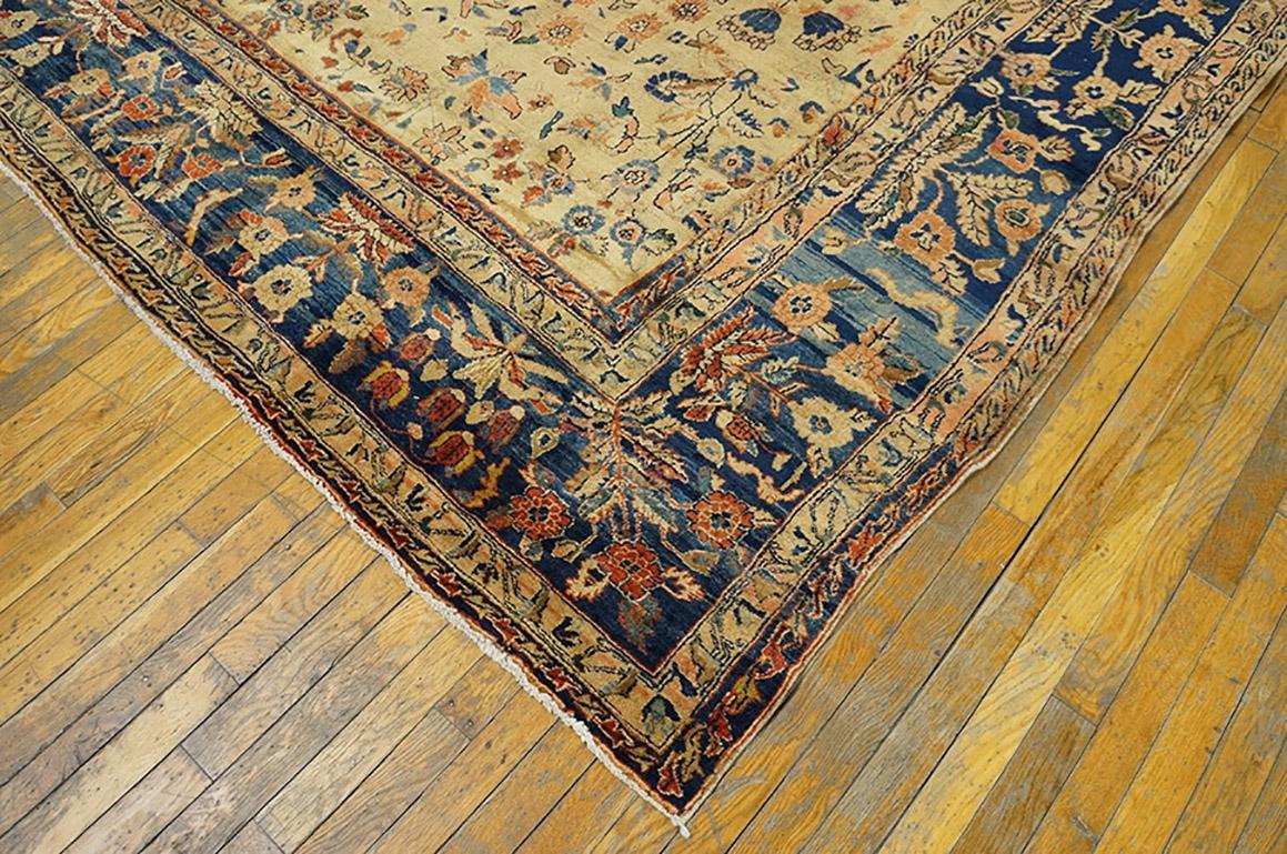 Hand-Knotted Antique Sarouk Persian Rug For Sale