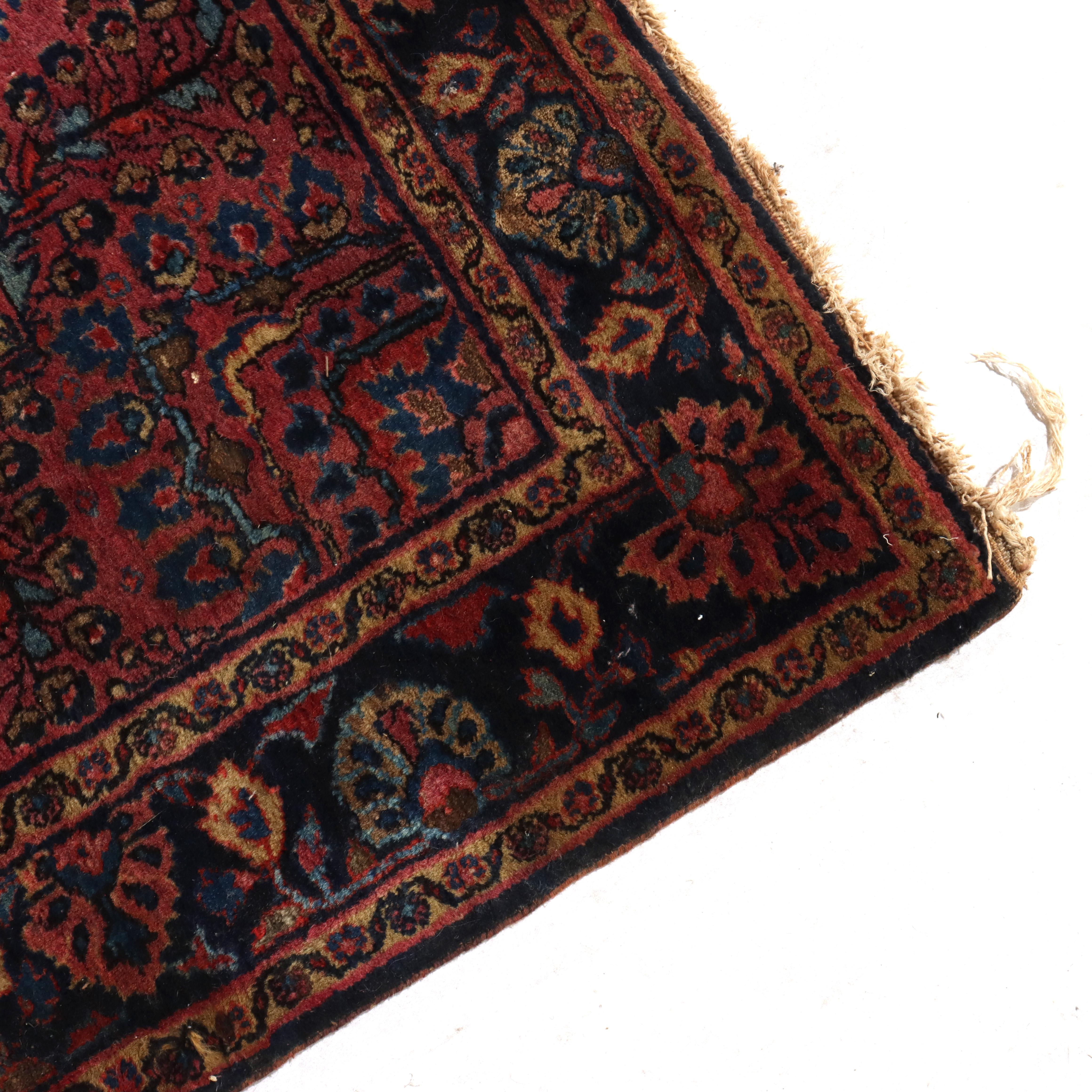 Antike Sarouk Persische Wolle Bereich Teppich C1930 im Angebot 6